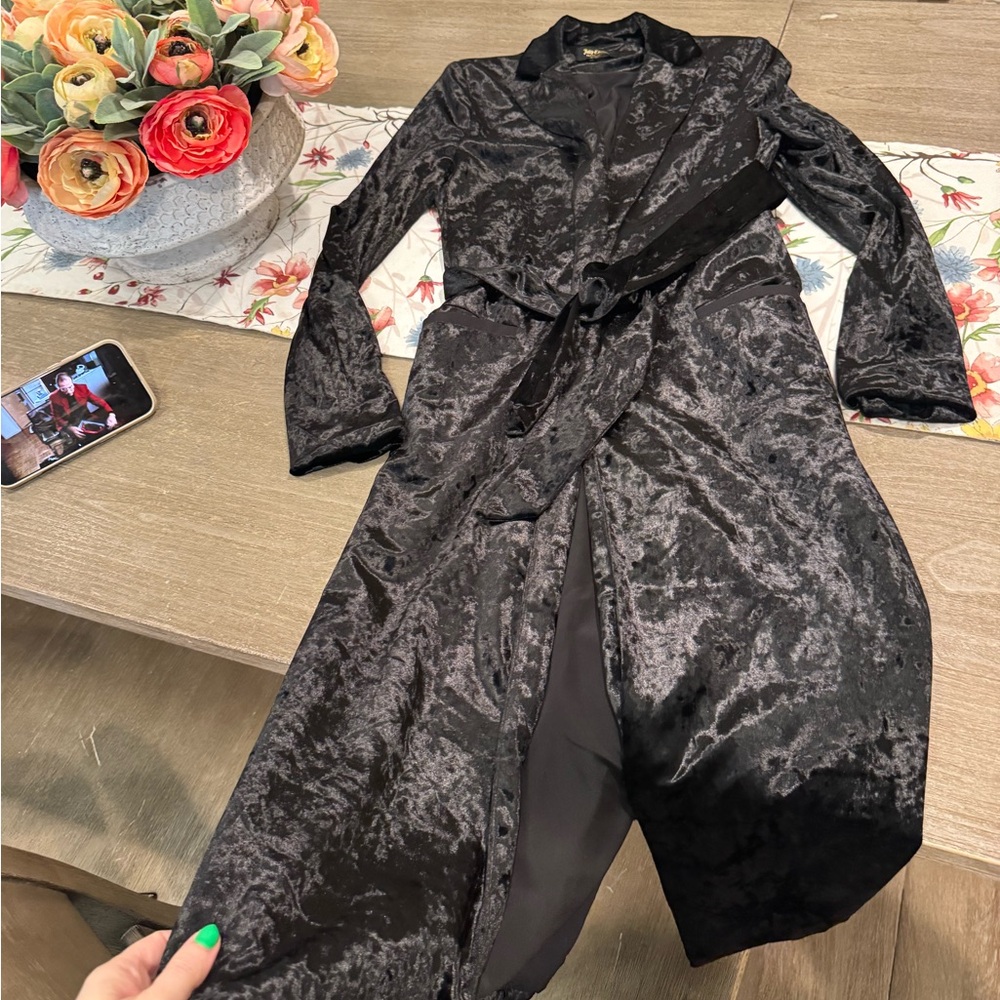 Juicy couture velvet trench coat